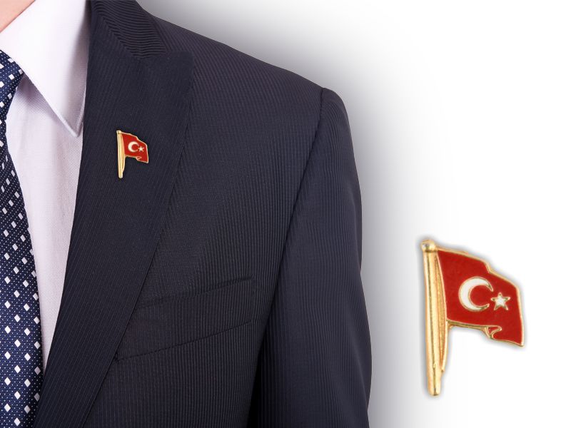Atatürk ve Türk Bayrağı Rozeti  ATR-02