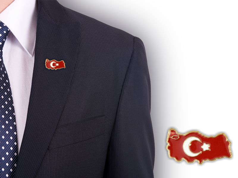 Atatürk ve Türk Bayrağı Rozeti  ATR-04