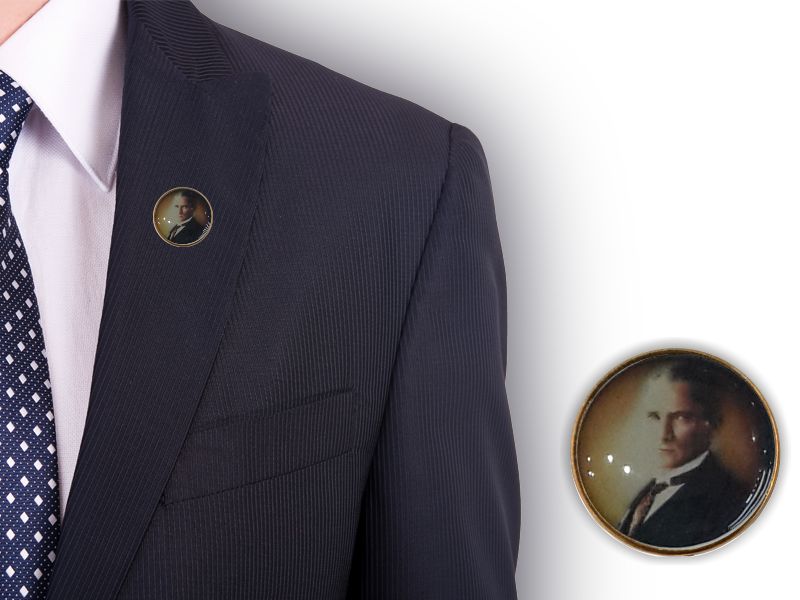 Atatürk ve Türk Bayrağı Rozeti  ATR-14